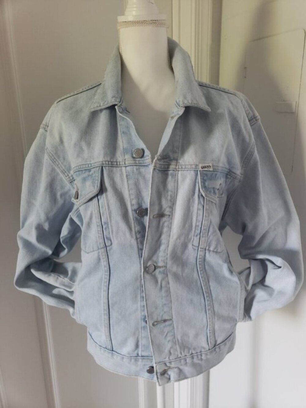 Vintage Guess Raw Denim Trucker Jacket (Model AST807)